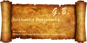 Gottwald Bernadett névjegykártya