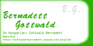 bernadett gottwald business card